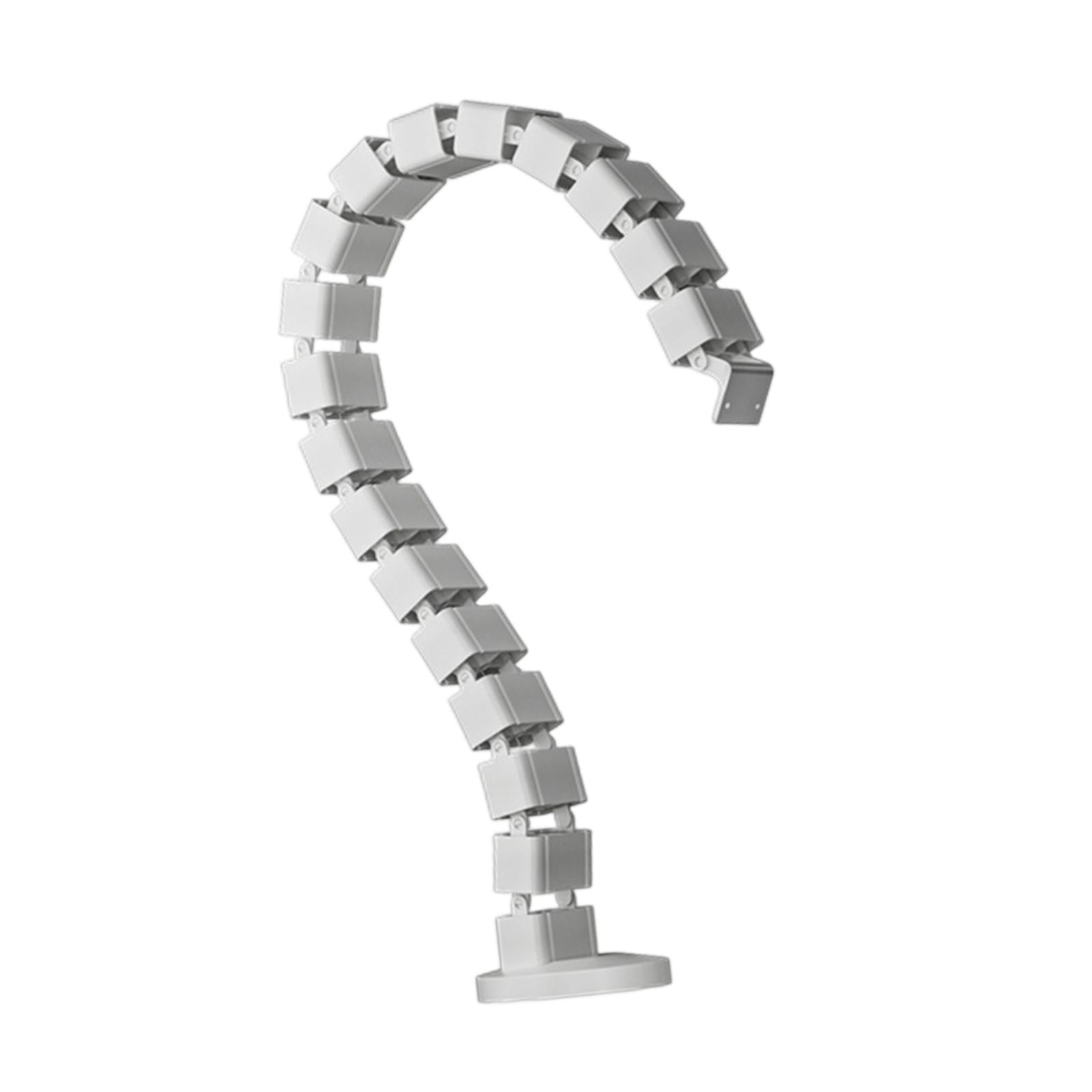 Magideal - Kit De Gestión De Cables Vertebrae, Tubo Flexible Para Cables Debajo Del Escritorio, Ahorra Espacio, Canal Para De Escritorio, Para Sala De Reuniones, Blanco