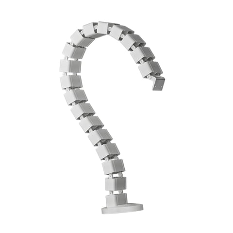 Magideal - Kit De Gestión De Cables Vertebrae, Tubo Flexible Para Cables Debajo Del Escritorio, Ahorra Espacio, Canal Para De Escritorio, Para Sala De Reuniones, Blanco