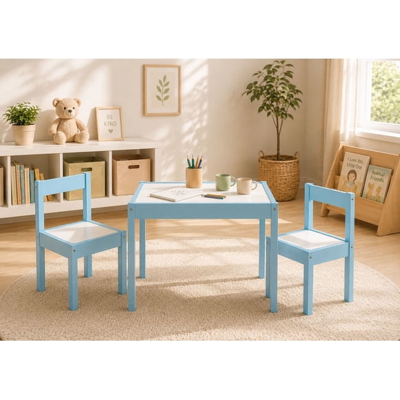 Set Mesa + 2 Sillas Infantil Azul
