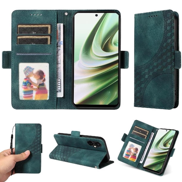 Carcasa FOXDOCK OnePlus Nord CE 3 Pro de cuero PU, diseño acolchado clásico, protección contra caídas y rayones
