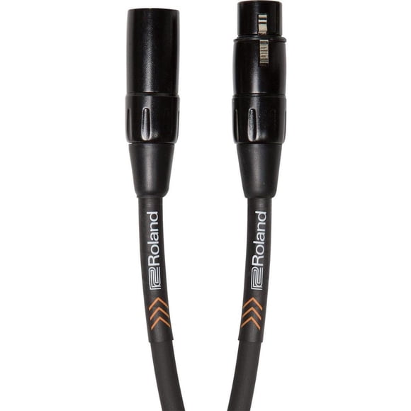 Cable de micrófono Roland Black Series de alta resistencia XLR de 7,6 m