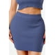 thumbnail image 4 of Saronite Conjunto de Dos Piezas de Camiseta sin Mangas con Cuello Halter y Minifalda Ajustada, Azul Vaquero (para Mujer), 4 of 5