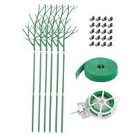 Magideal - Juego De Estacas Para Plantas Enrejadas Con Postes Para Plantas, Multifuncionales Para Plantas Y Flores En Macetas Con Bridas Para Cables Y Accesorios 397 Pulgadas 100 Cm