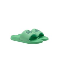 Slide Lacoste Serve 1.0 Para Hombre, Cocodrilo Amarillo Y Blanco, Talla 6