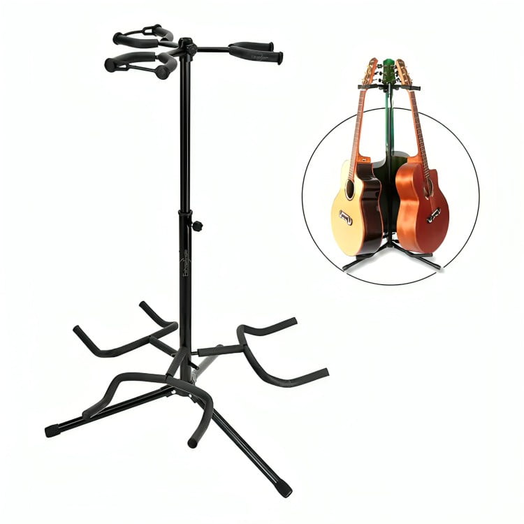 Genérico - Atril Triple Soporte Para 3 Instrumentos De Cuerda Guitarra