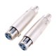 thumbnail image 3 of 2x XLR Hembra A RCA Hembra Enchufe 3 Pines Cable De Audio Micrófono Micrófono DJ Adaptador, 3 of 3