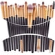 thumbnail image 2 of Juego de 20 brochas para maquillaje de ojos, brocha para difuminar sombras de ojos y delineador de ojos, brochas de lana para maquillaje, brochas para polvos, base, sombras de ojos y labios., 2 of 6