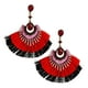thumbnail image 5 of 2 piezas de pendientes colgantes con borlas, elegantes pendientes de diamantes de imitación para mujeres y niñas Rojo, 5 of 5