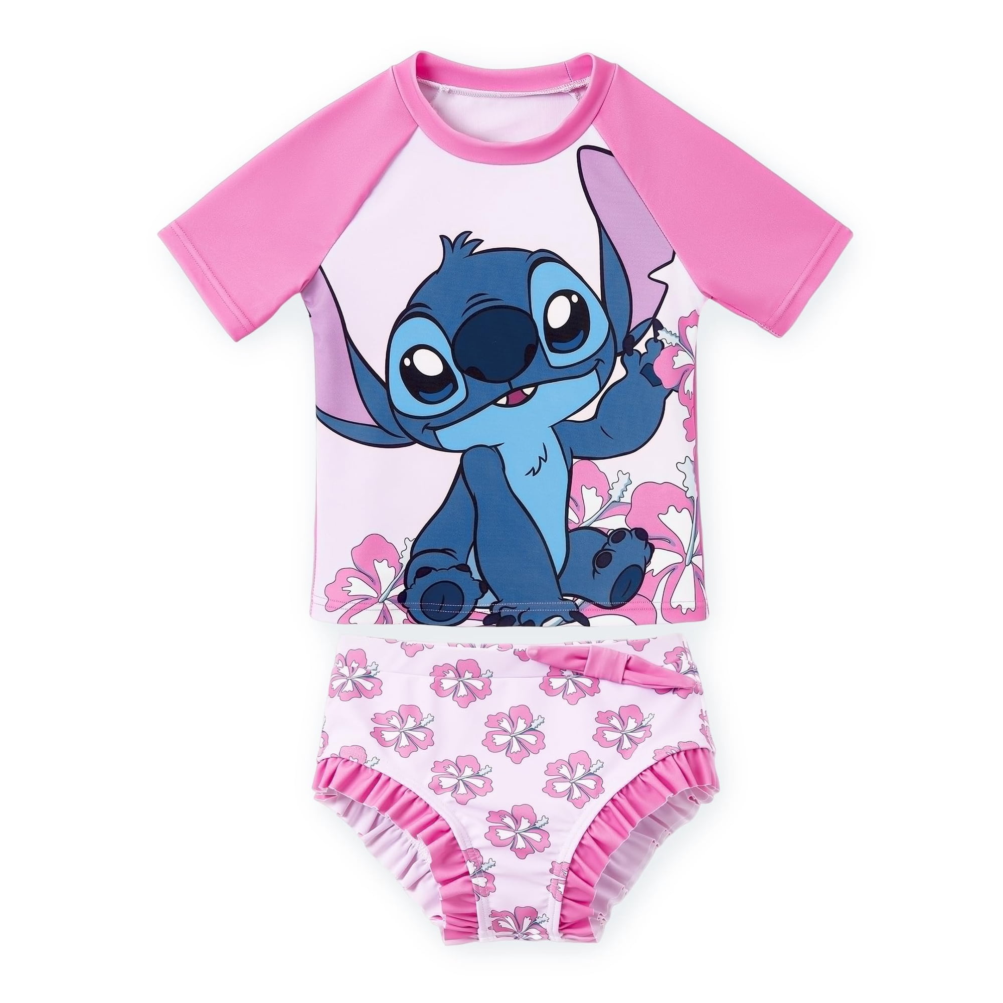 Traje De Baño Disney Lilo & Stitch Para Niña De 2 Piezas De 6 A 7 Años