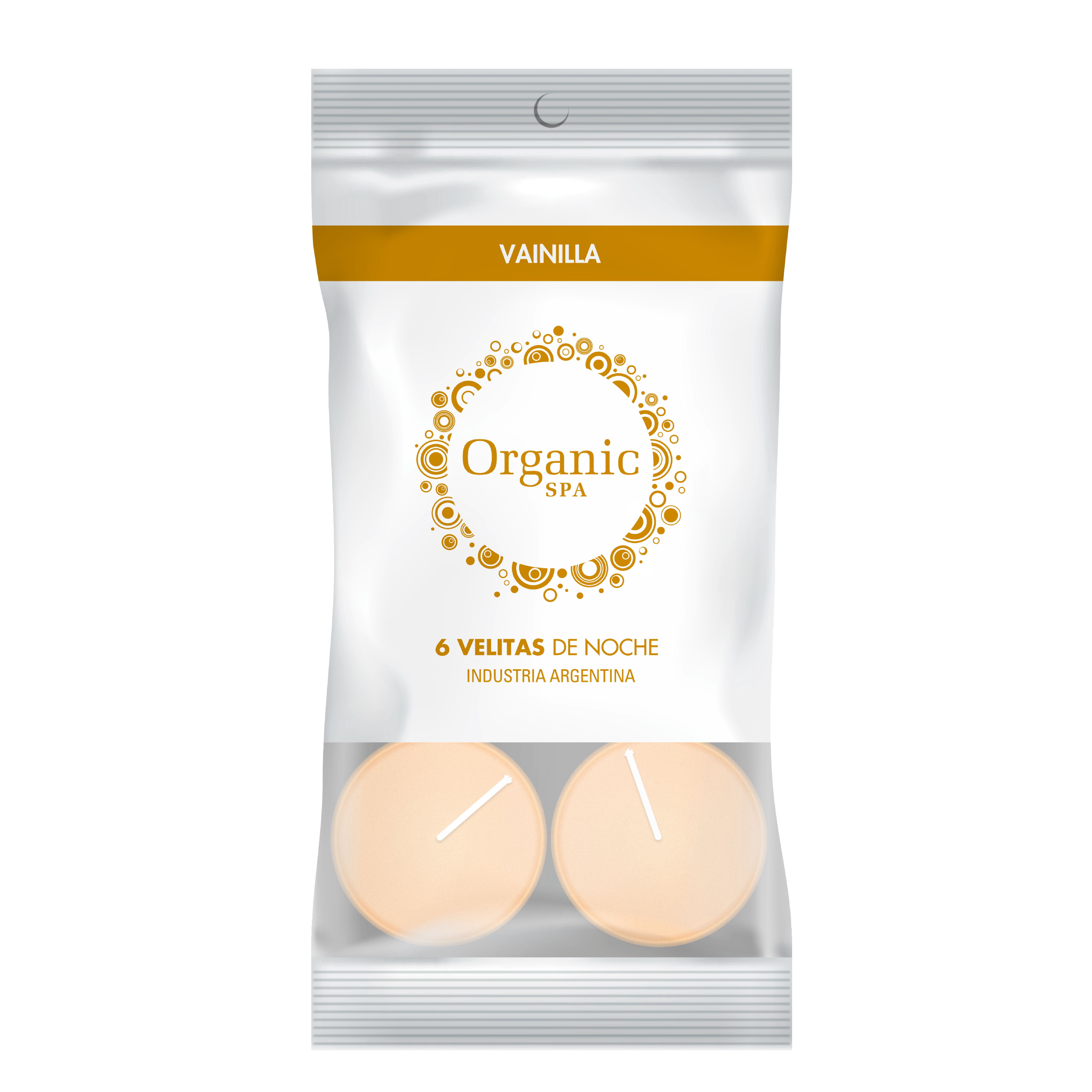 Vela Vainilla, 6 Unidades Organic Spa