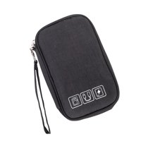Magideal - Bolsa Organizadora Bolsa De Transporte Estuche Bolsa Organizadora De Cables Para Cables Auriculares , Negro