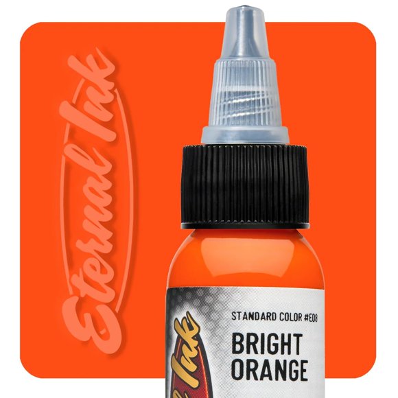 Tinta para tatuaje Eternal Ink Naranja Brillante 30 ml vegana
