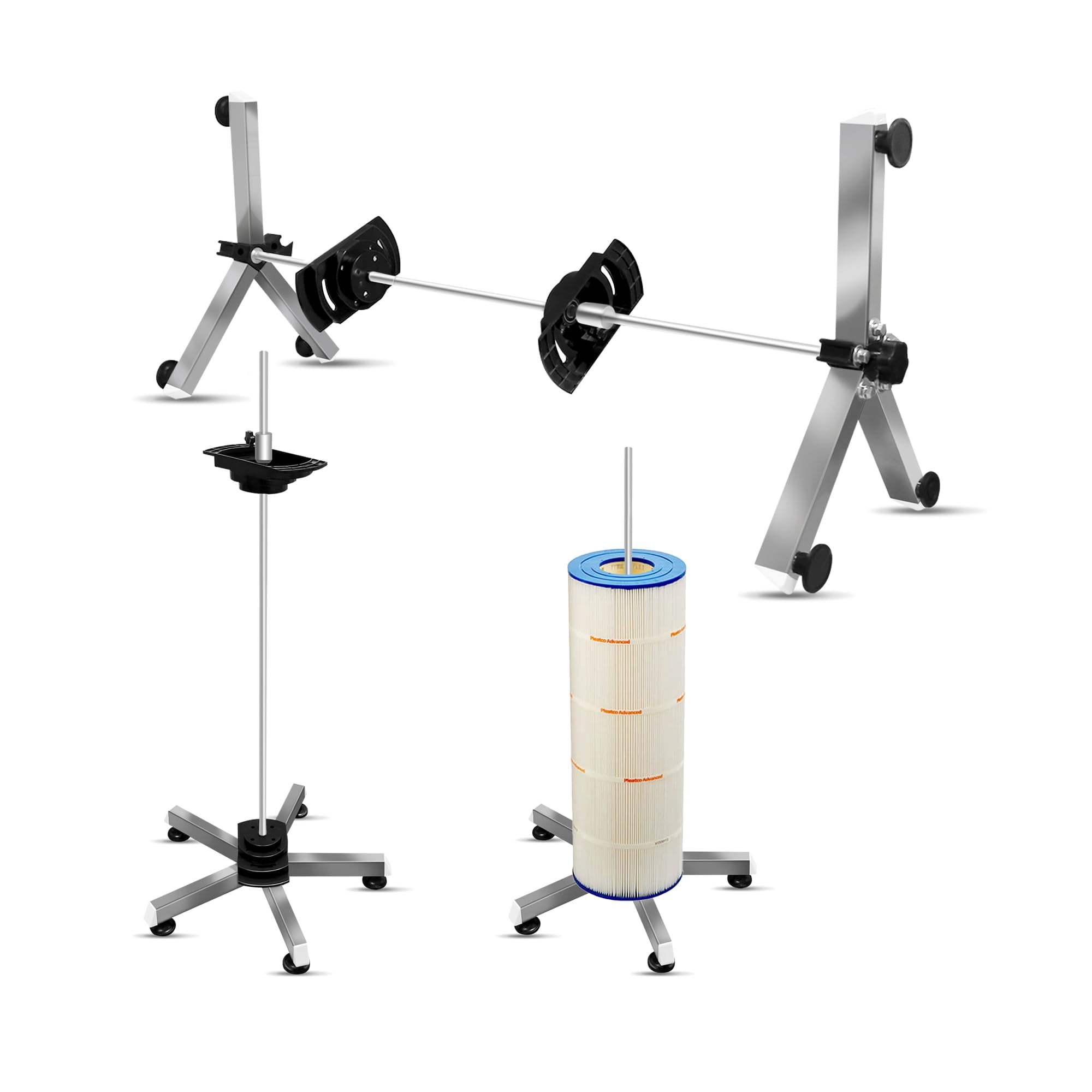 Sistema De Limpieza De Filtros De Piscina Y Soporte De Limpieza Zxbazbb