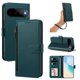 thumbnail image 1 of Funda con Billetera para [Google Pixel 11] con Bolsillo Zipper y Tarjetero Verde pavo real, 1 of 6