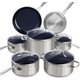 thumbnail image 1 of Set de utensilios de cocina Nuwave Healthy Duralon Blue Ceramic Antiadherente, 1 of 9