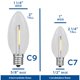 thumbnail image 3 of Bombillas de repuesto Novelty Lights Ceramic C7/E12 de 5 W, paquete de 25, 3 of 7