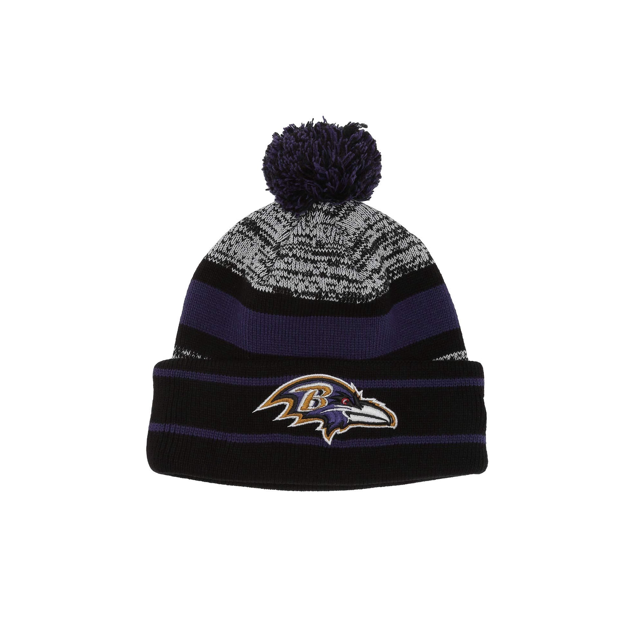 Gorro New Era Baltimore Ravens Con Pompon Morado