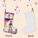 thumbnail image 3 of Jentry Chau vs. El Inframundo Tema: Calcetines de Navidad, fino lino blanco para colgar en escaleras y chimenea, decoración navideña para el hogar, regalo de Navidad. 45cm × 32cm, 3 of 5