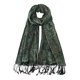 thumbnail image 1 of Pashmina Nonakgado Negra y Cian con Estampado Paisley, 1 of 4