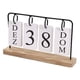 thumbnail image 4 of Calendario De Escritorio De Metal Calendario De Pie Con Base De Madera Para Decoración Del Hogar Regalo De Oficina Negro, 4 of 5