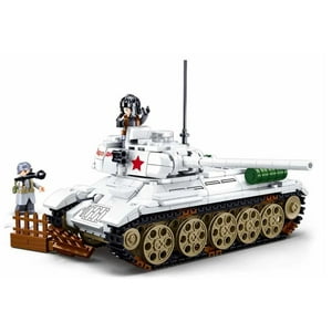 Sluban - Tanque Ruso T-34/85 White Snow, Compatible Lego