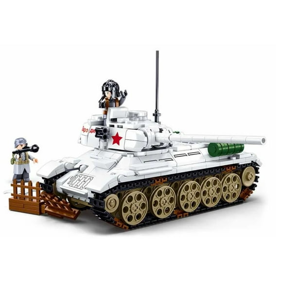 Tanque Ruso T-34/85 White Snow, compatible Lego