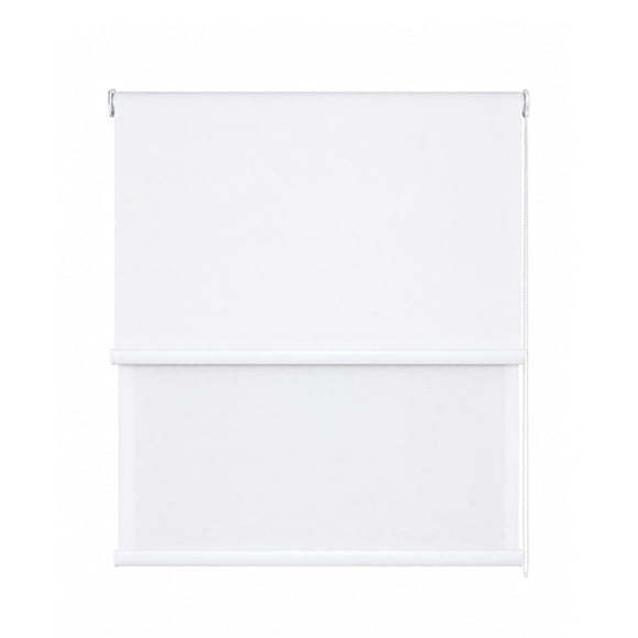 Cortina Roller Blackout 2 Paño 160x240 Doble Con Visillo Sin Cenefa