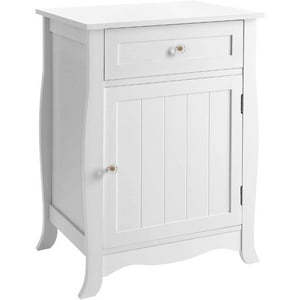 Casa Vinte - Velador Blanco Con Cajonera Uddby