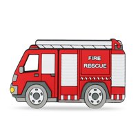 Mordedor De Silicona Con Forma De Camión De Bomberos Cuebo Sin Bpa Para Bebés