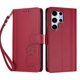thumbnail image 3 of Funda Cartera Trébol para Samsung Galaxy S25 Ultra con Ranuras Tarjetas y Carga Inalámbrica Rojo, 3 of 6