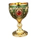 thumbnail image 5 of Copa Medieval Vintage Hecha A Mano Grabada Boda Novedad Decoración Verde, 5 of 5