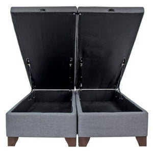 Bloccare - Base De Cama Baúl King Dividida Largo 200 Cm Con Patas De Madera 11 Cm