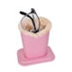 thumbnail image 2 of Paquete de 2 gafas de peluche forrado soporte de la caja de gafas protectoras para escritorios o mesas de noche (rosa), 2 of 3
