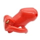 thumbnail image 4 of Dispositivo De Cinturón De Jaula De Castidad Masculina De Resina Cerradura De Pene Con 4 Anillos Juguete Adulto Rojo, 4 of 5