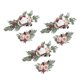 thumbnail image 5 of Flor Swag Hojas Verdes Colgando Para Fiesta 3 Blanco Rosa Púrpura, 5 of 5