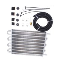 Ioensy - Enfriador De Transmisión Con Tubo, Universal, 8 Pasos, Piezas De Motor, 26,000 Lb, Peso Bruto Vehicular (Gvw), Color Negro
