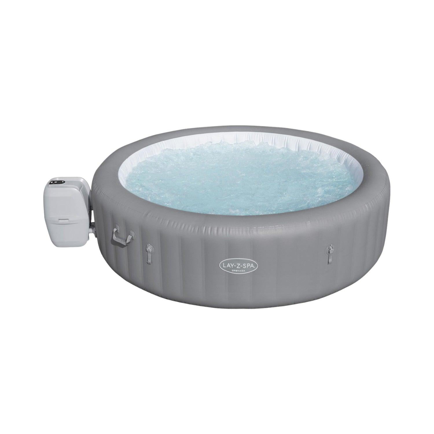 Hot Tub Spa Jacuzzi Inflable Grenada 8 Personas Bestway Gris Tamano Unico