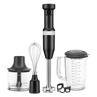 Batidora De Mano Con Cable De Velocidad Variable Kitchenaid Con Accesorios, Negro Mate, Khbv83Bm