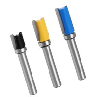 Ioensy - Juego De 3 Brocas Para Enrutador Con Borde Al Ras Y Cojinete Superior