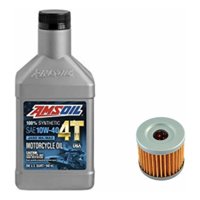 Kit Mantecion Moto Suzuki Gs 150R (Amsoil 10W40 + Filtro) Gris