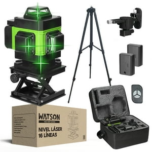 Nivel Láser 16 Líneas Watson Auto + 2 Baterías + Trípode