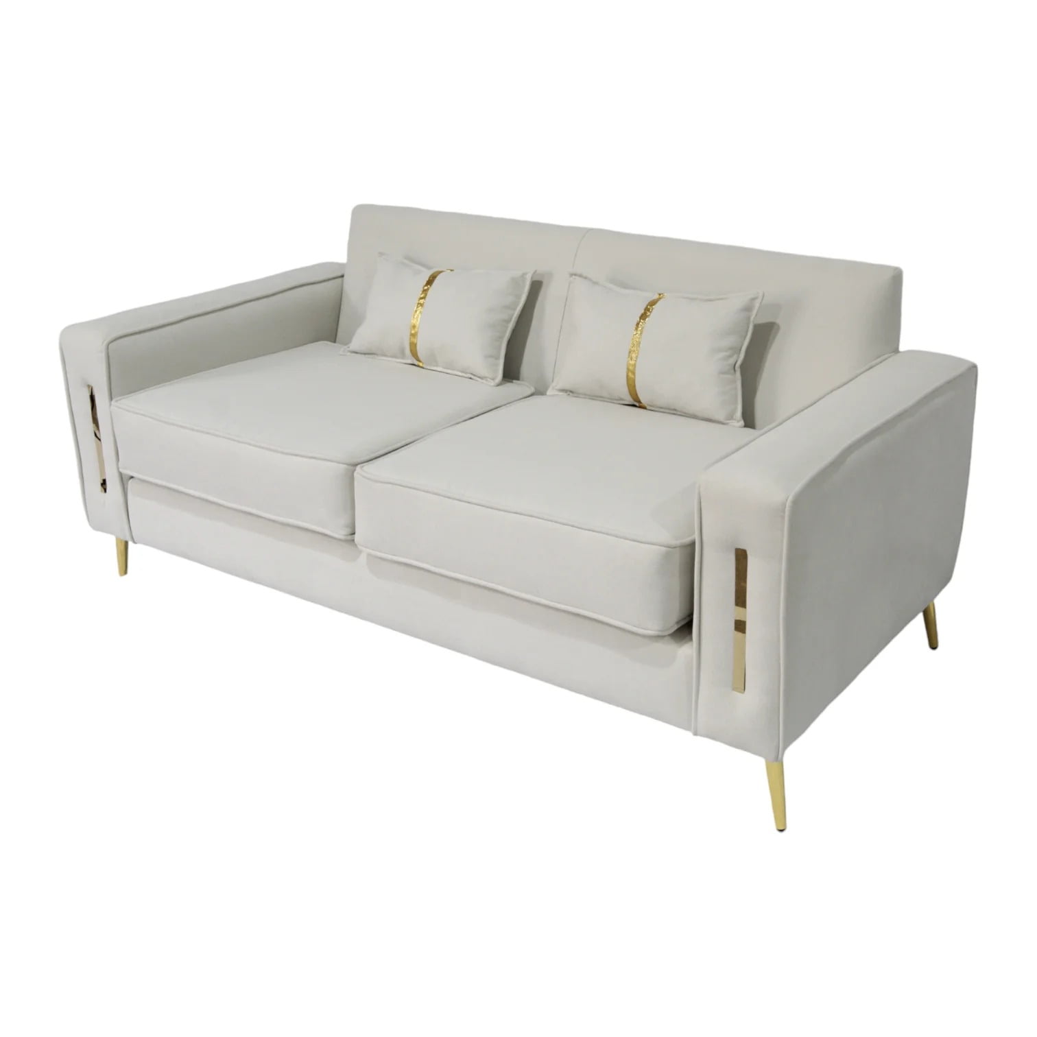 Muebles New - Sofa Paris Tres Cuerpos Blanco Velvet