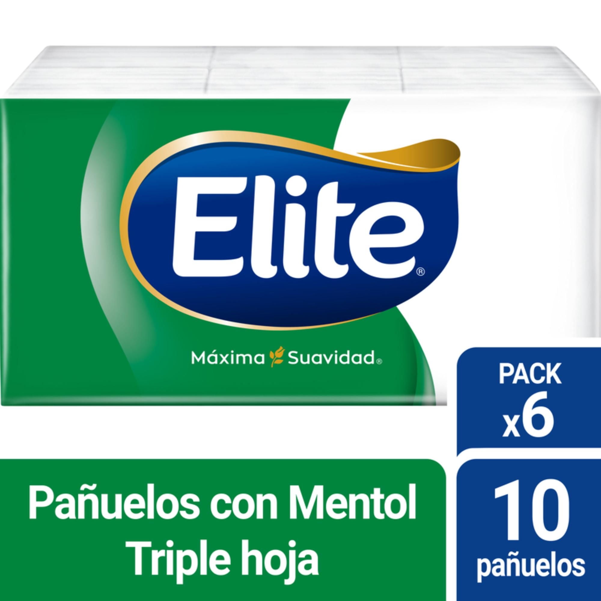Pañuelos Triple Hoja Mentolado Pack 6 Un Elite