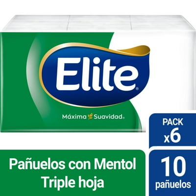 Pañuelos Triple Hoja Mentolado Pack 6 Un Elite