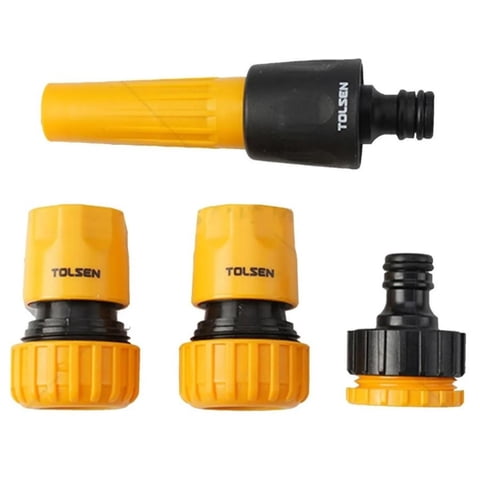 Juego Acoples Manguera Riego 4 Piezas 1/2″ 57125 Tolsen