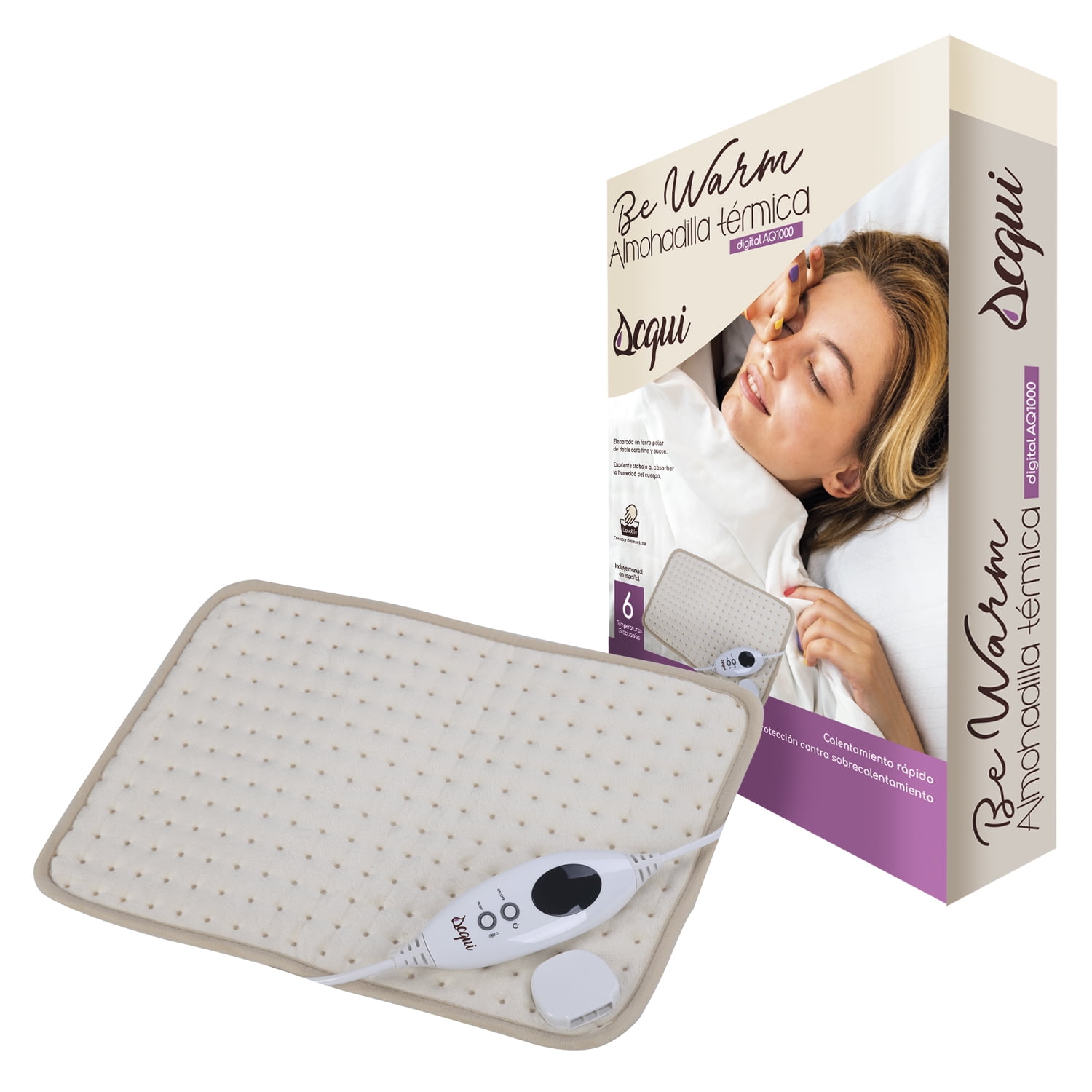 Acqui - Almohadilla Térmica Eléctrica Digital 42x32cm