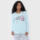 thumbnail image 3 of Pijama Mujer Largo Print Celeste Corona, 3 of 5