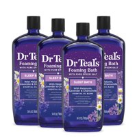 Dr Teal'S - Baño Espumoso Dr. Teal'S Sleep Con Sal De Epsom, 1 Litro (Paquete De 4)
