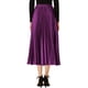 thumbnail image 3 of Falda de fiesta plisada midi con cintura elástica metálica para mujer NOMADIC NOOK S Púrpura, 3 of 7