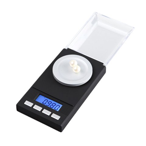 Xusx111 - Joyería Digital De Miligramos, Pantalla Digital Led Mini Portátil De Alta Precisión 0.001G Joyería De Bolsillo Con Pinzas De Pesos De Calibración Y Sartenes De Pesaje (100G)